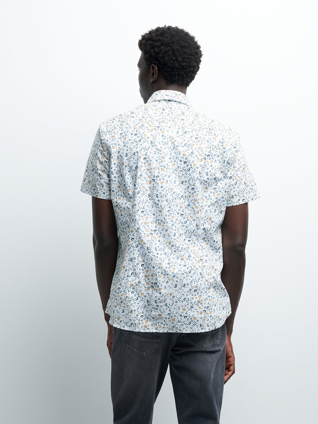 Chemise à manches courtes slim végétale - DEVRED 1902