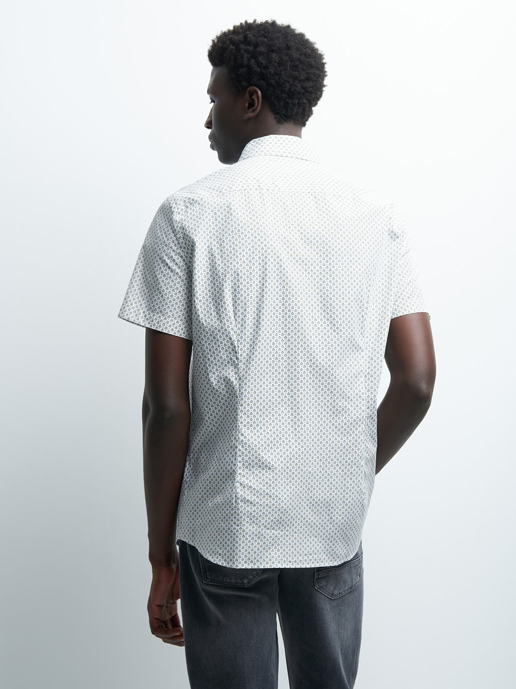 Chemise à manches courtes slim fantaisie - DEVRED 1902