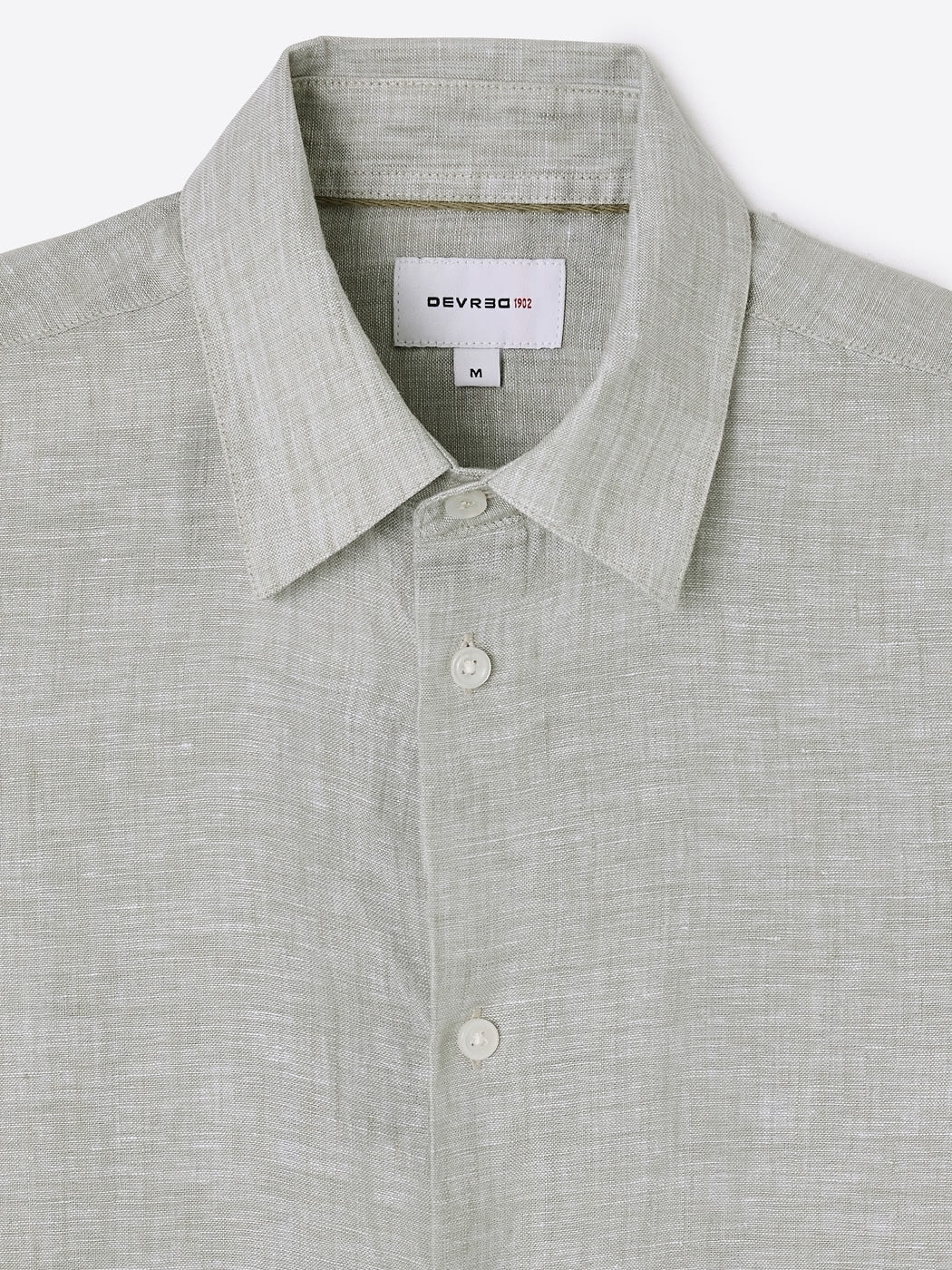 Chemise manches courtes slim en lin - DEVRED 1902