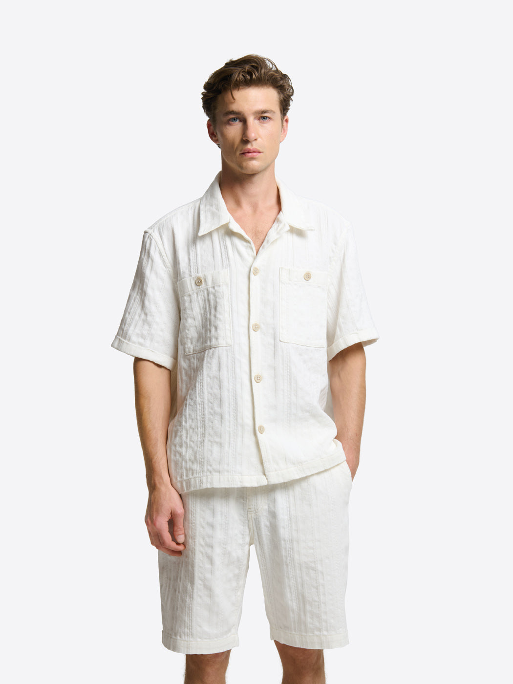 Chemise manches courtes regular rayée - DEVRED 1902