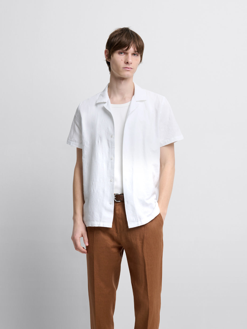 Chemise manches courtes regular en coton - DEVRED 1902
