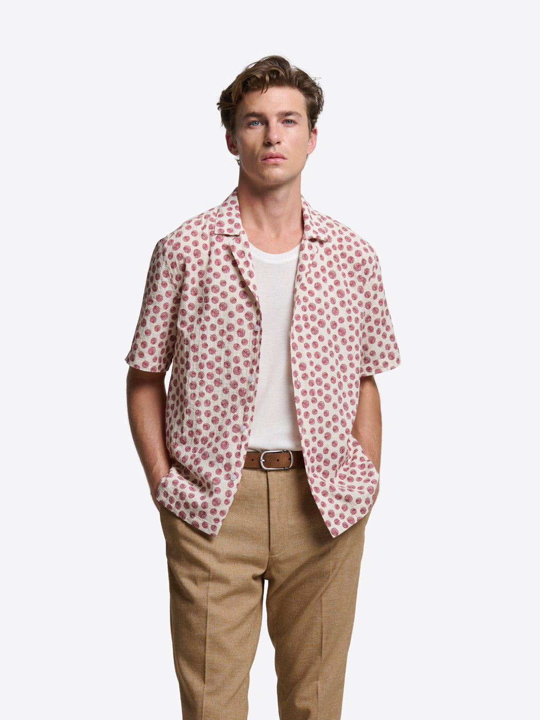Chemise manches courtes regular à motif - DEVRED 1902