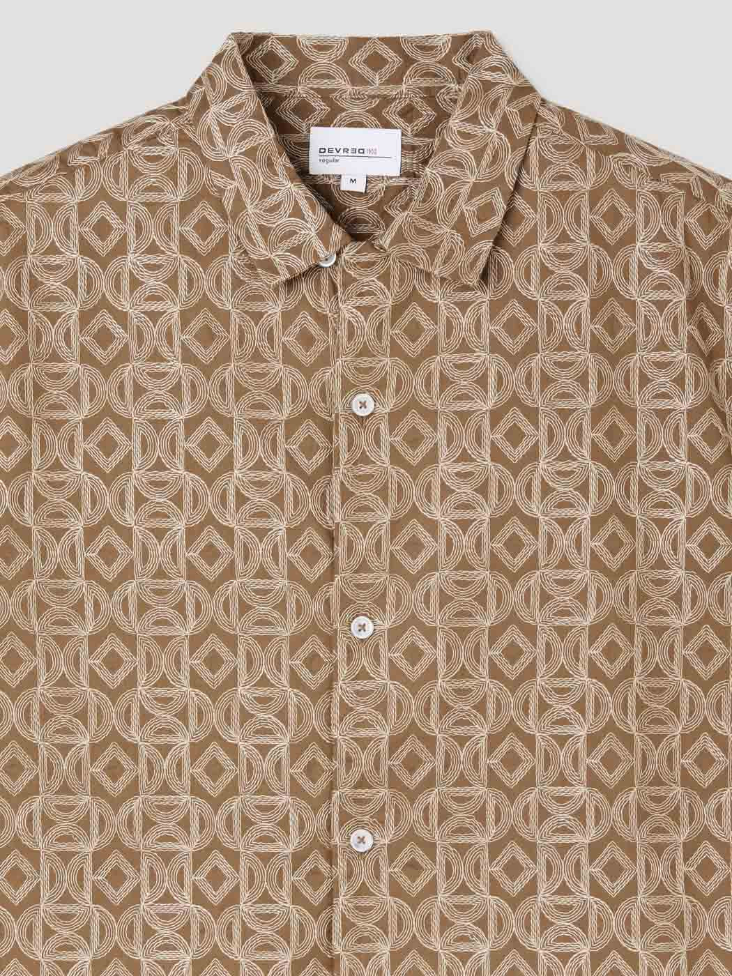 Chemise manches courtes regular à motif - DEVRED 1902