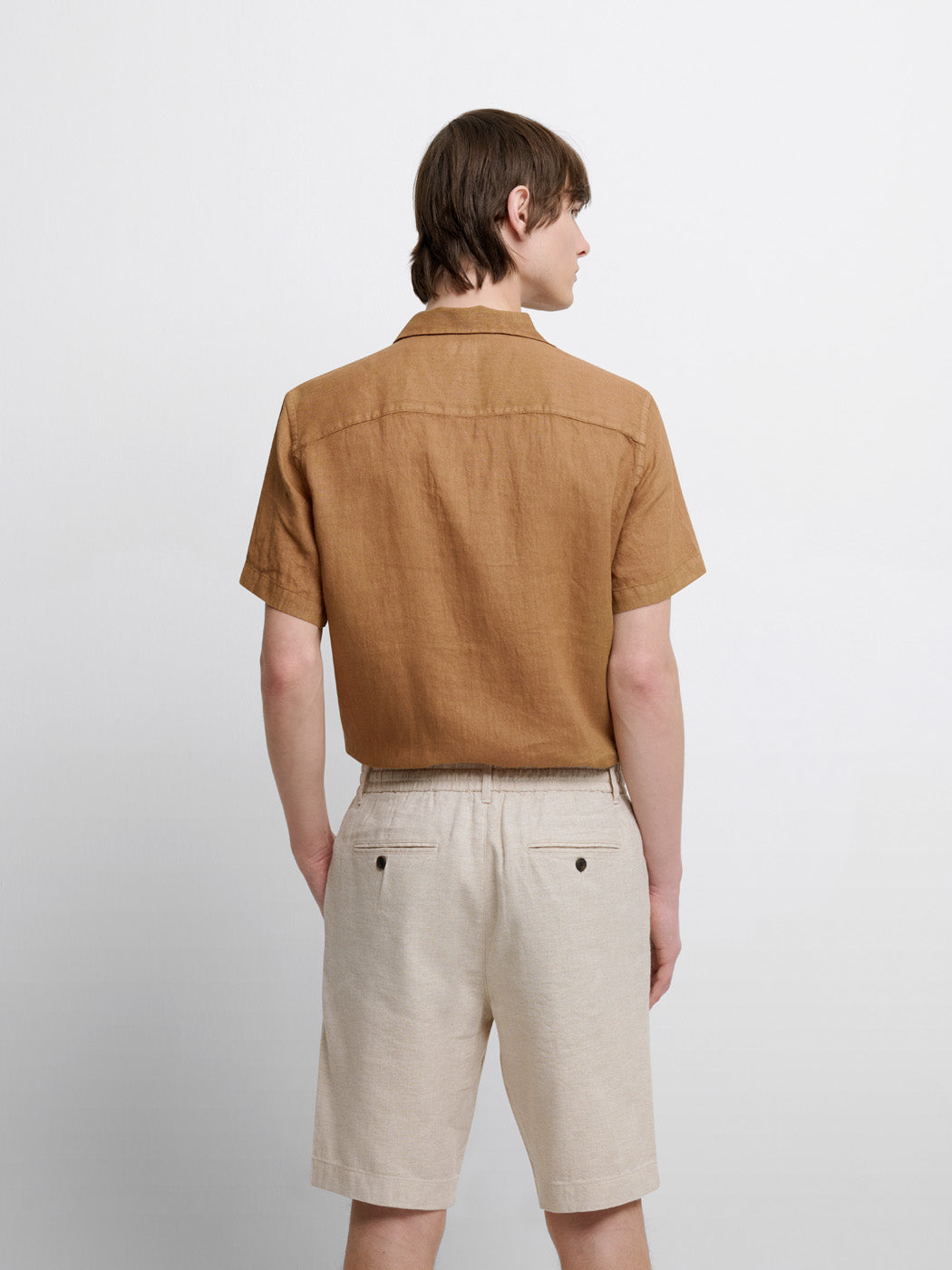 Chemise manches courtes regular en lin - DEVRED 1902