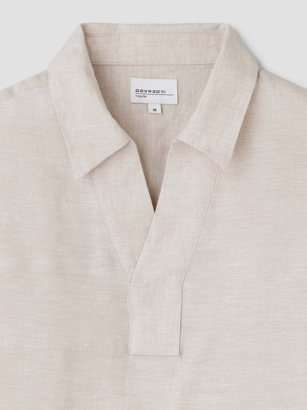 Chemise manches courtes regular en lin - DEVRED 1902