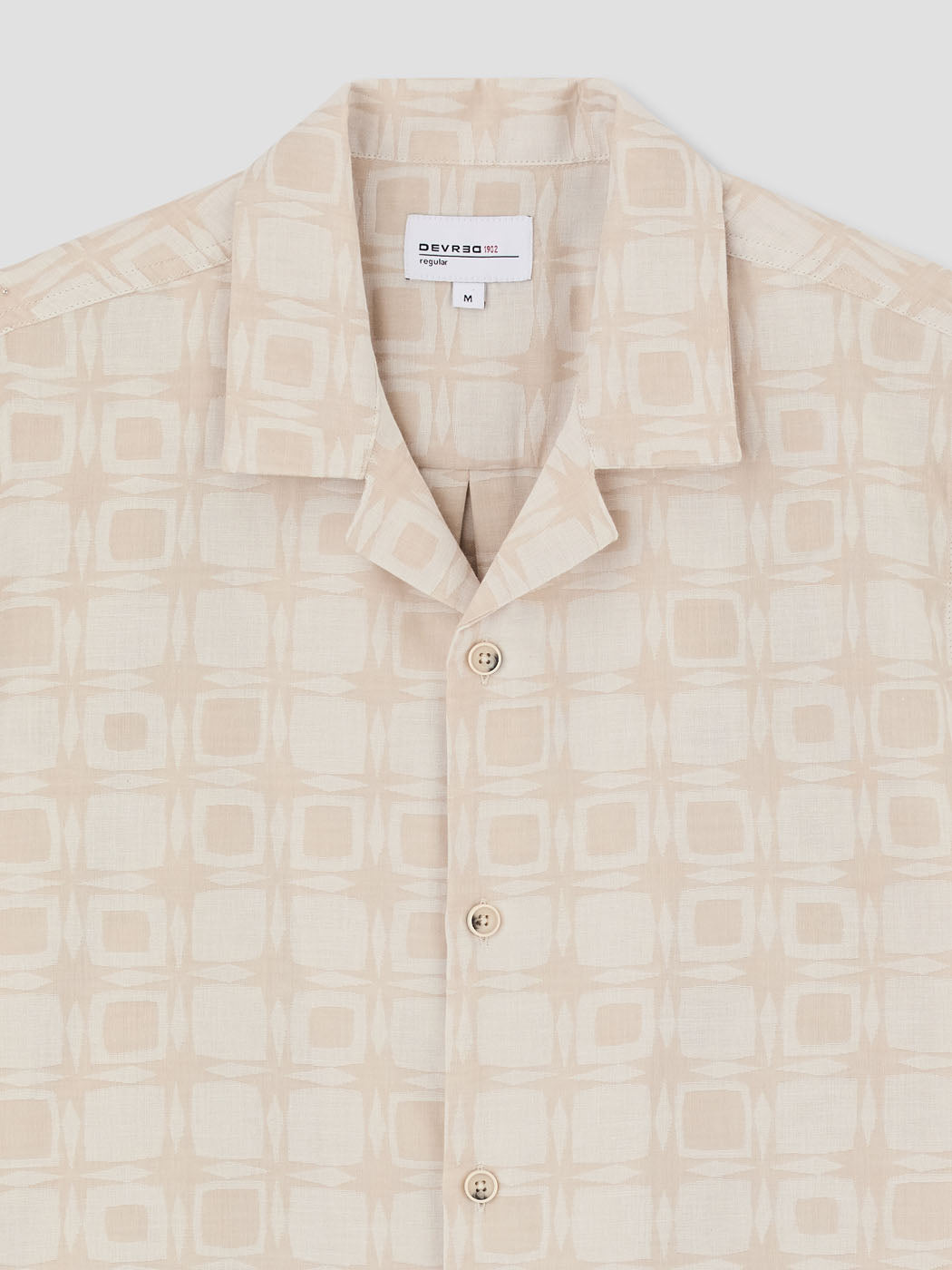 Chemise manches courtes regular à motifs - DEVRED 1902