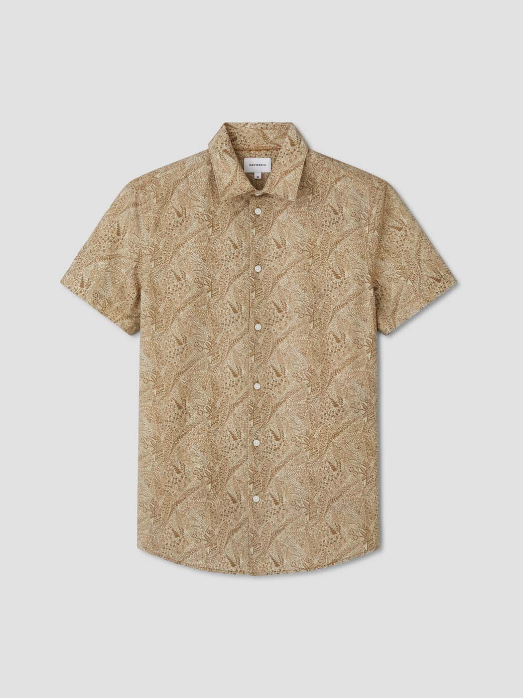 Chemise manches courtes slim à motifs - DEVRED 1902
