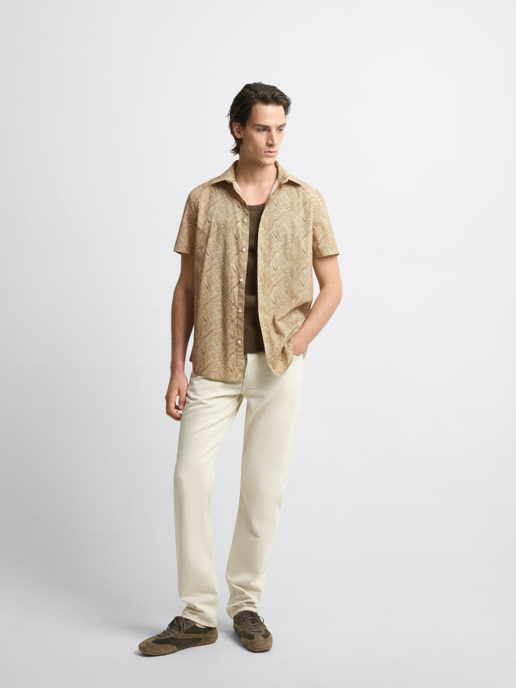 Chemise manches courtes slim à motifs - DEVRED 1902