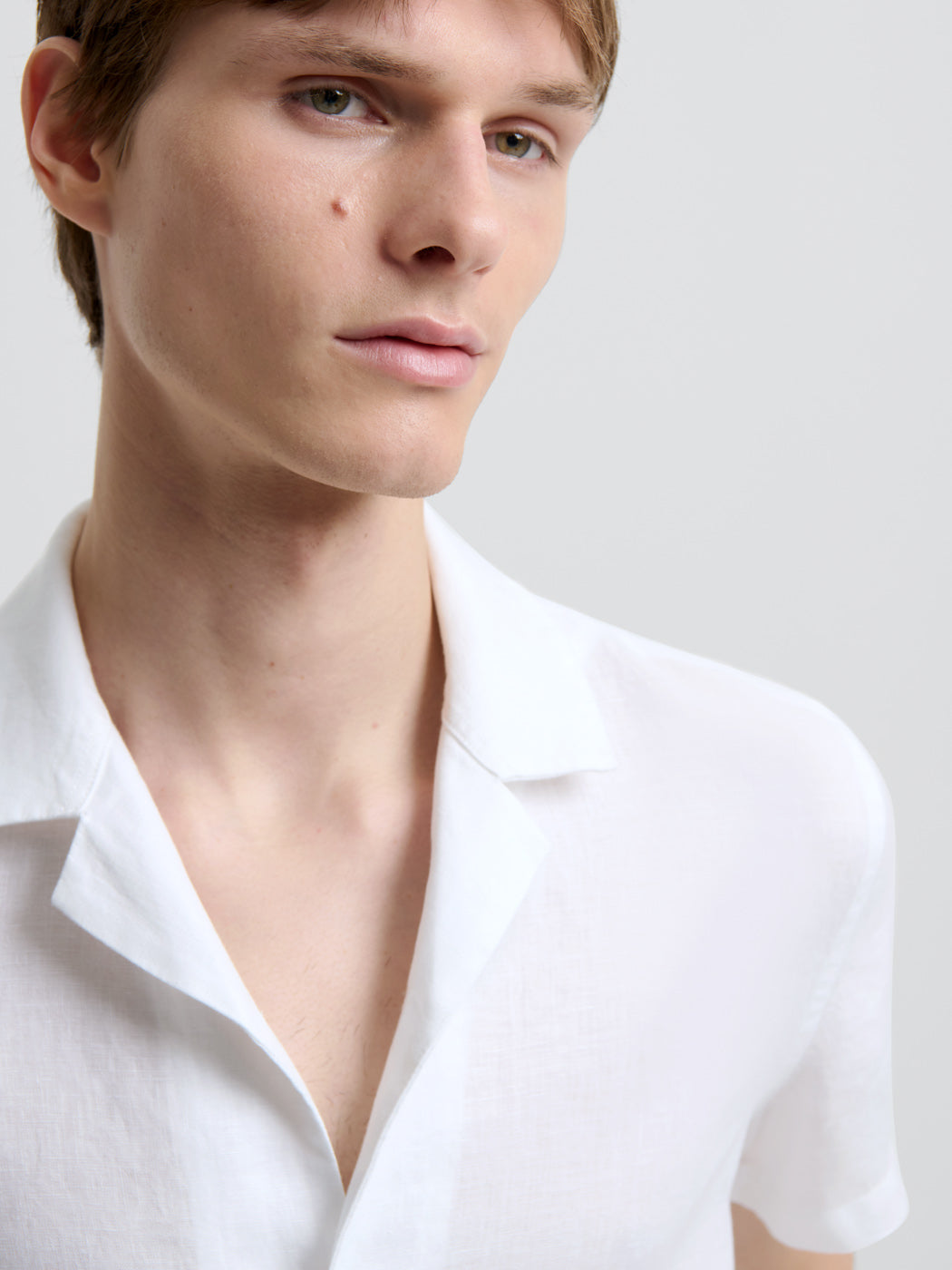 Chemise manches courtes slim en lin - DEVRED 1902