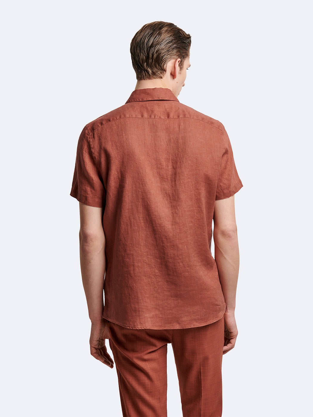Chemise à manches courtes slim en lin - DEVRED 1902