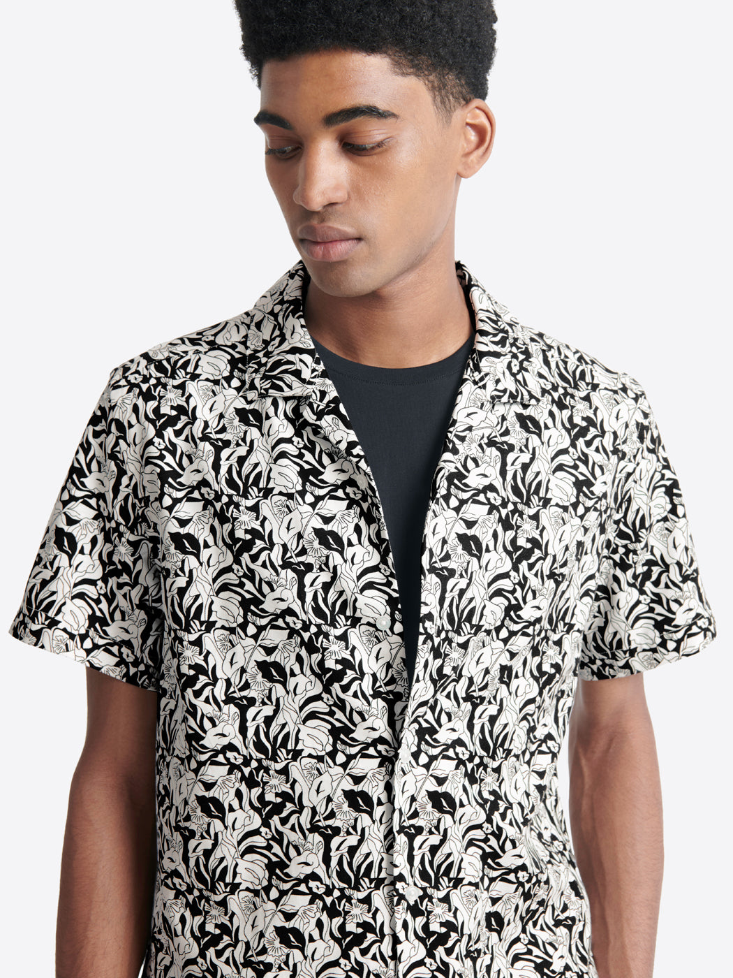 Chemise fleurie regular en coton mélangé - DEVRED 1902