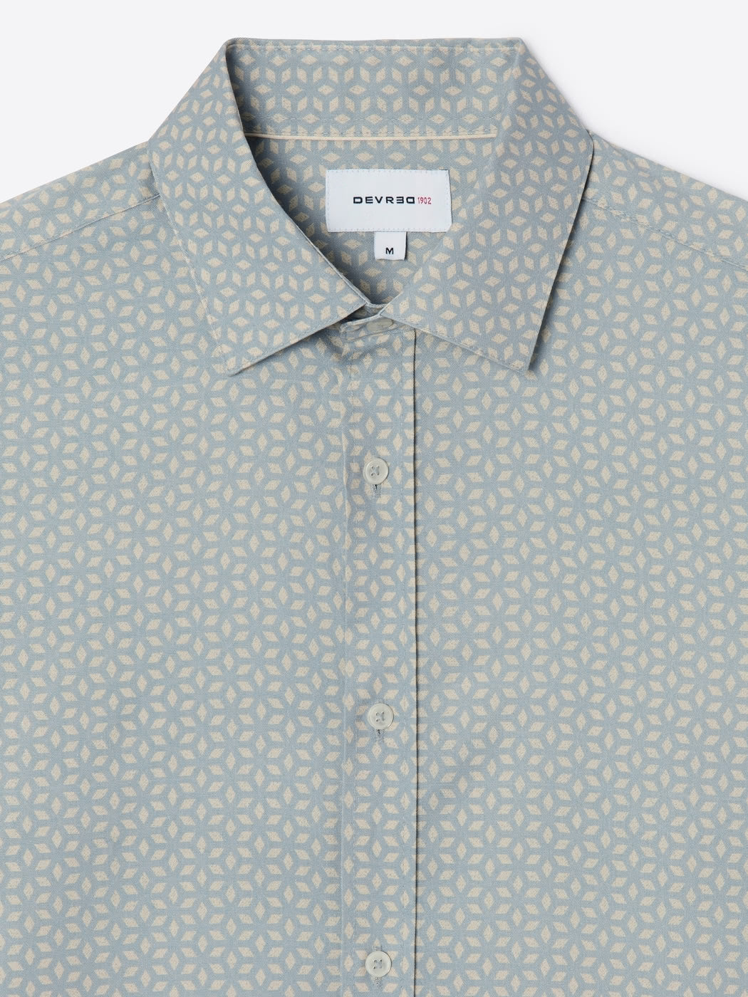 Chemise manches courtes slim à motif - DEVRED 1902