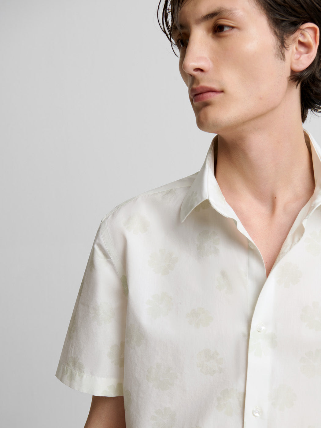 Chemise manches courtes slim fleurie - DEVRED 1902