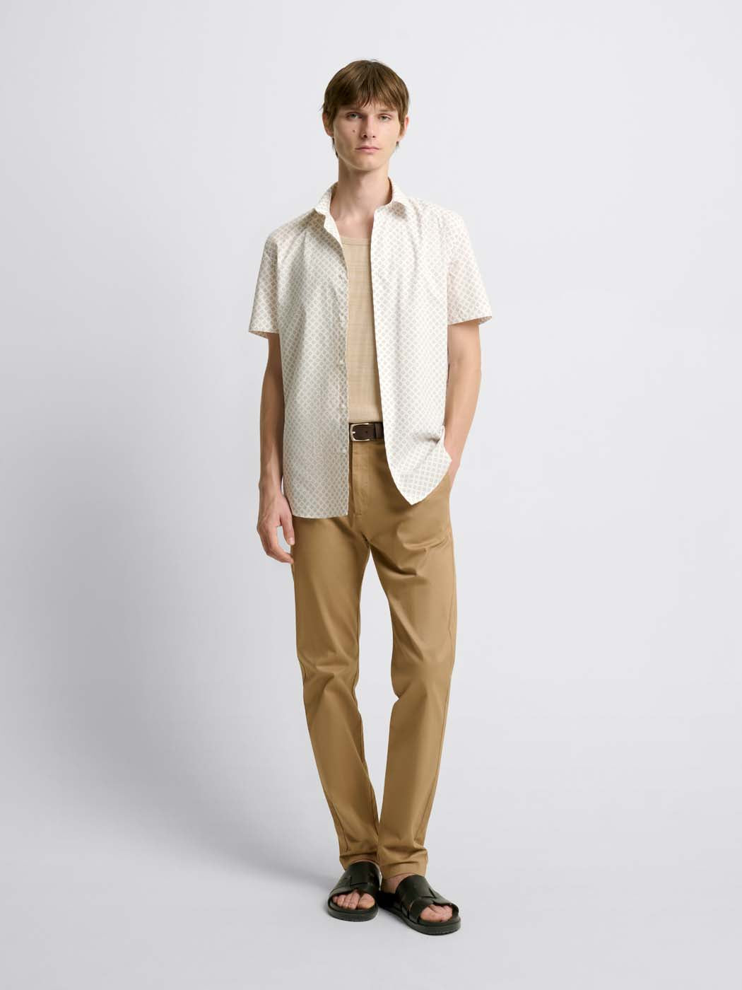Chemise manches courtes slim à motifs - DEVRED 1902