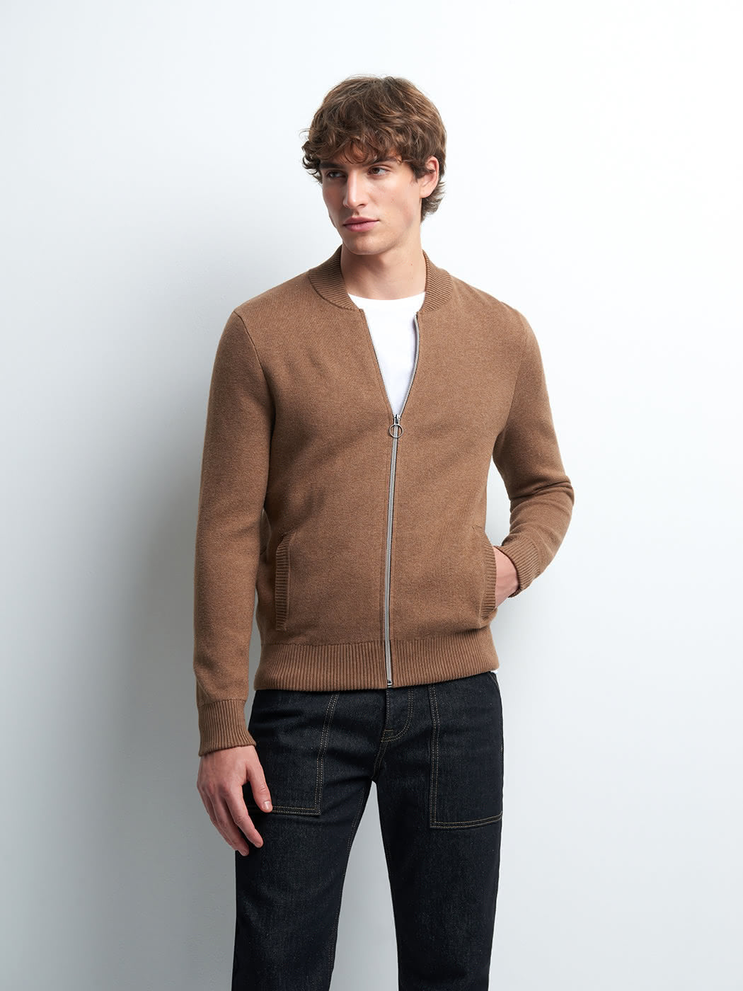 Cardigan zippé en coton cachemire - DEVRED 1902