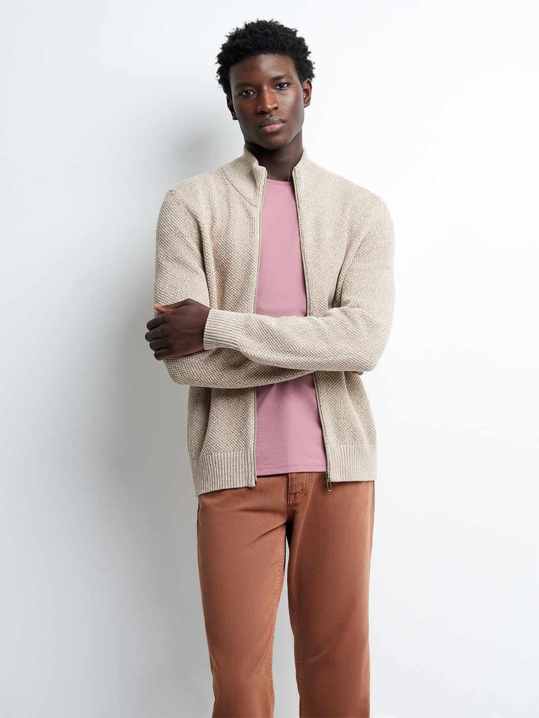 Cardigan col montant en coton - DEVRED 1902