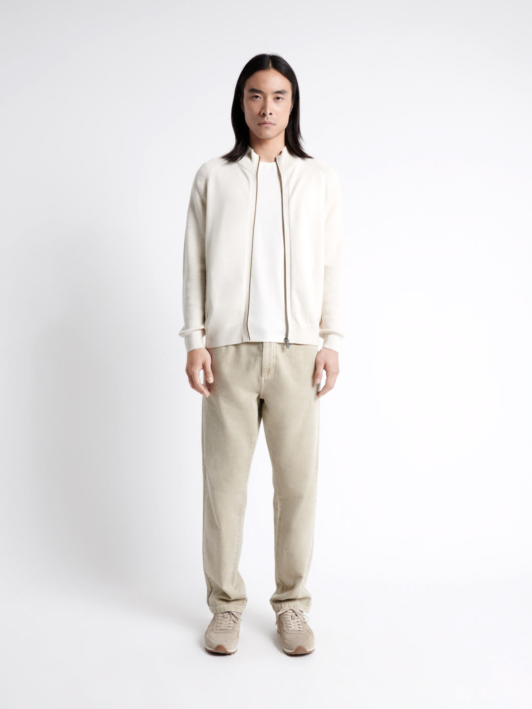 Cardigan col montant zippé 100% coton - DEVRED 1902