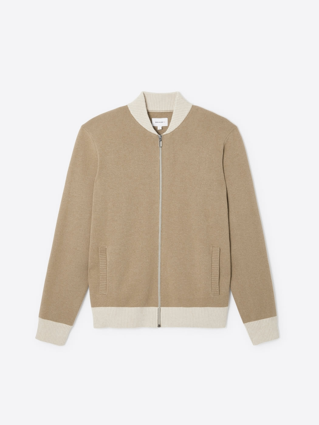 Gilet col teddy coton-cachemire bicolore - DEVRED 1902