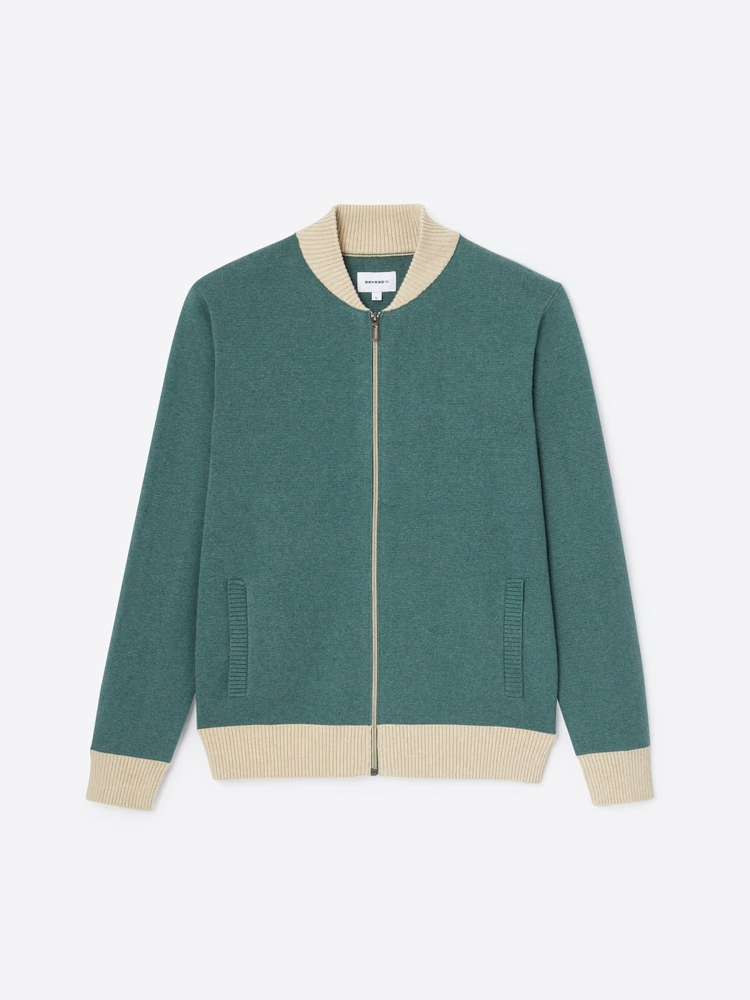 Gilet col teddy coton-cachemire bicolore - DEVRED 1902