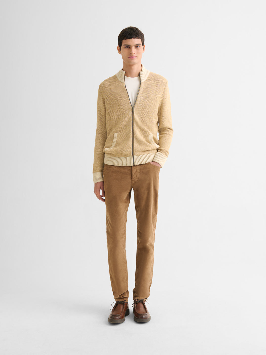 Cardigan col montant bicolore - DEVRED 1902