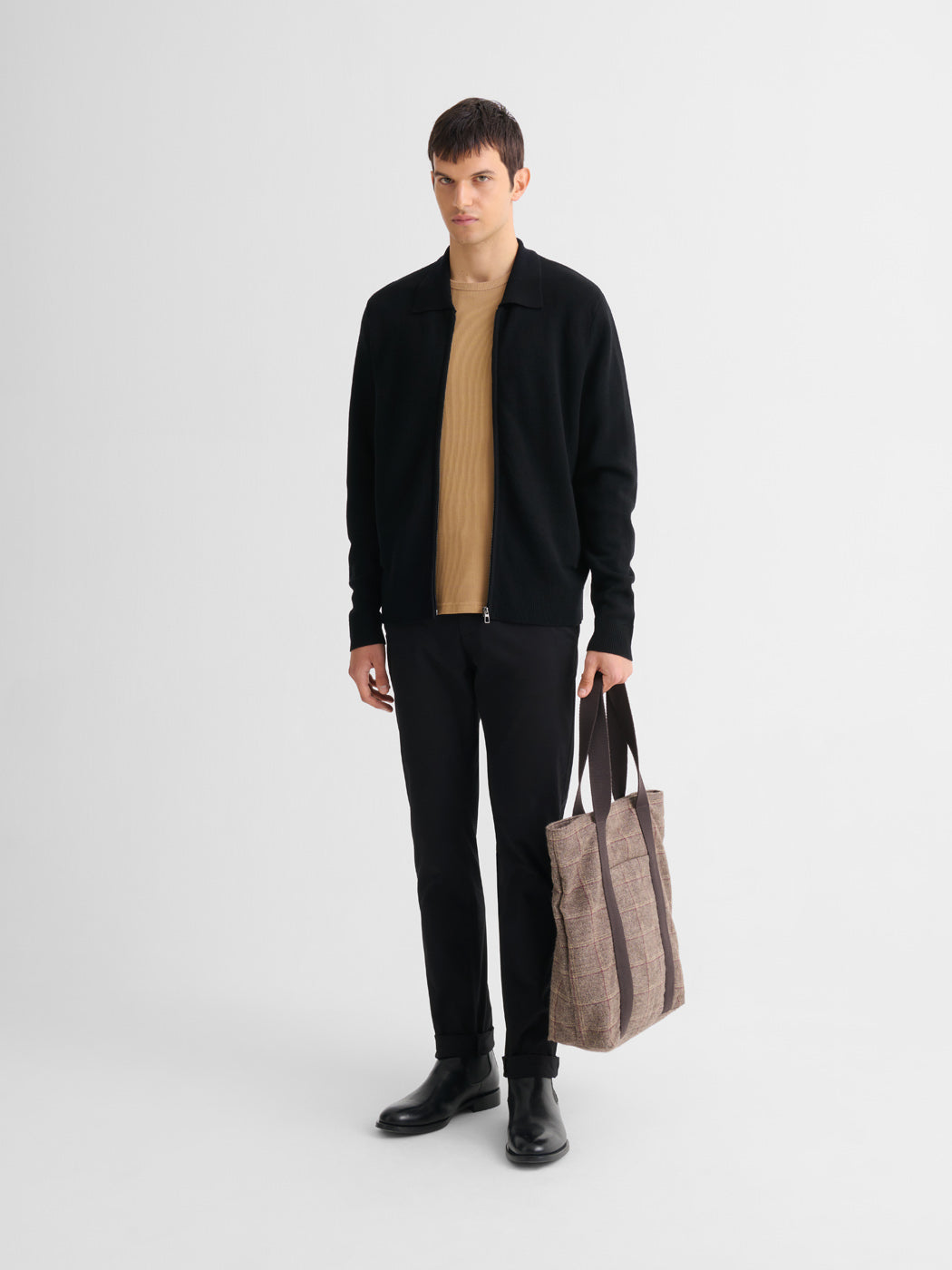 Cardigan zippé en laine Mérinos - DEVRED 1902
