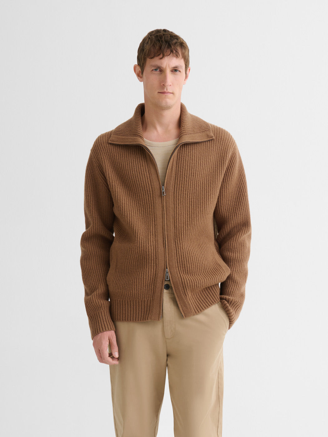 Cardigan zippé en laine certifiée - DEVRED 1902