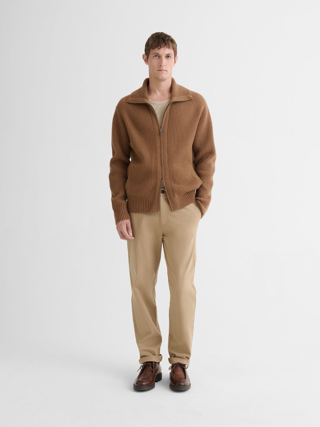 Cardigan zippé en laine certifiée - DEVRED 1902