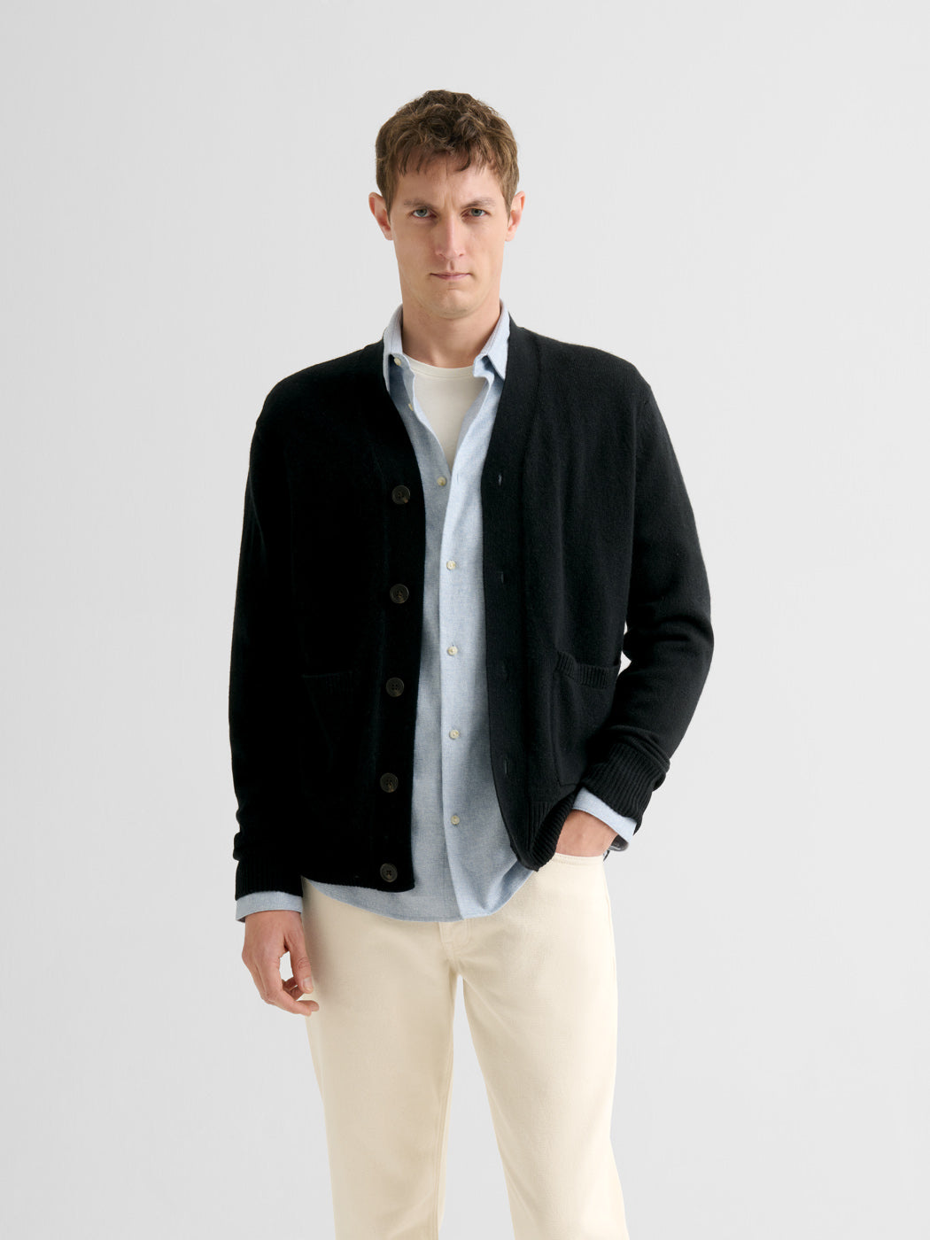 Cardigan boutonné en laine et cachemire - DEVRED 1902