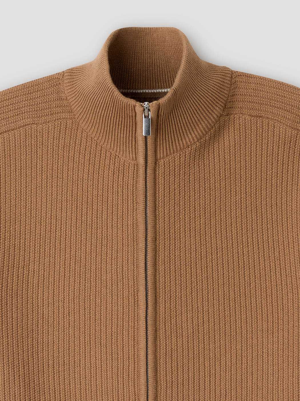 Cardigan col montant zippé en coton bio - DEVRED 1902