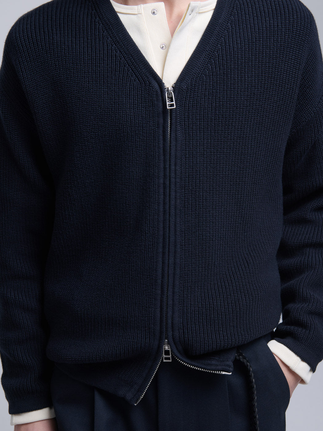 Cardigan zippé maille perlée - L'atelier - DEVRED 1902