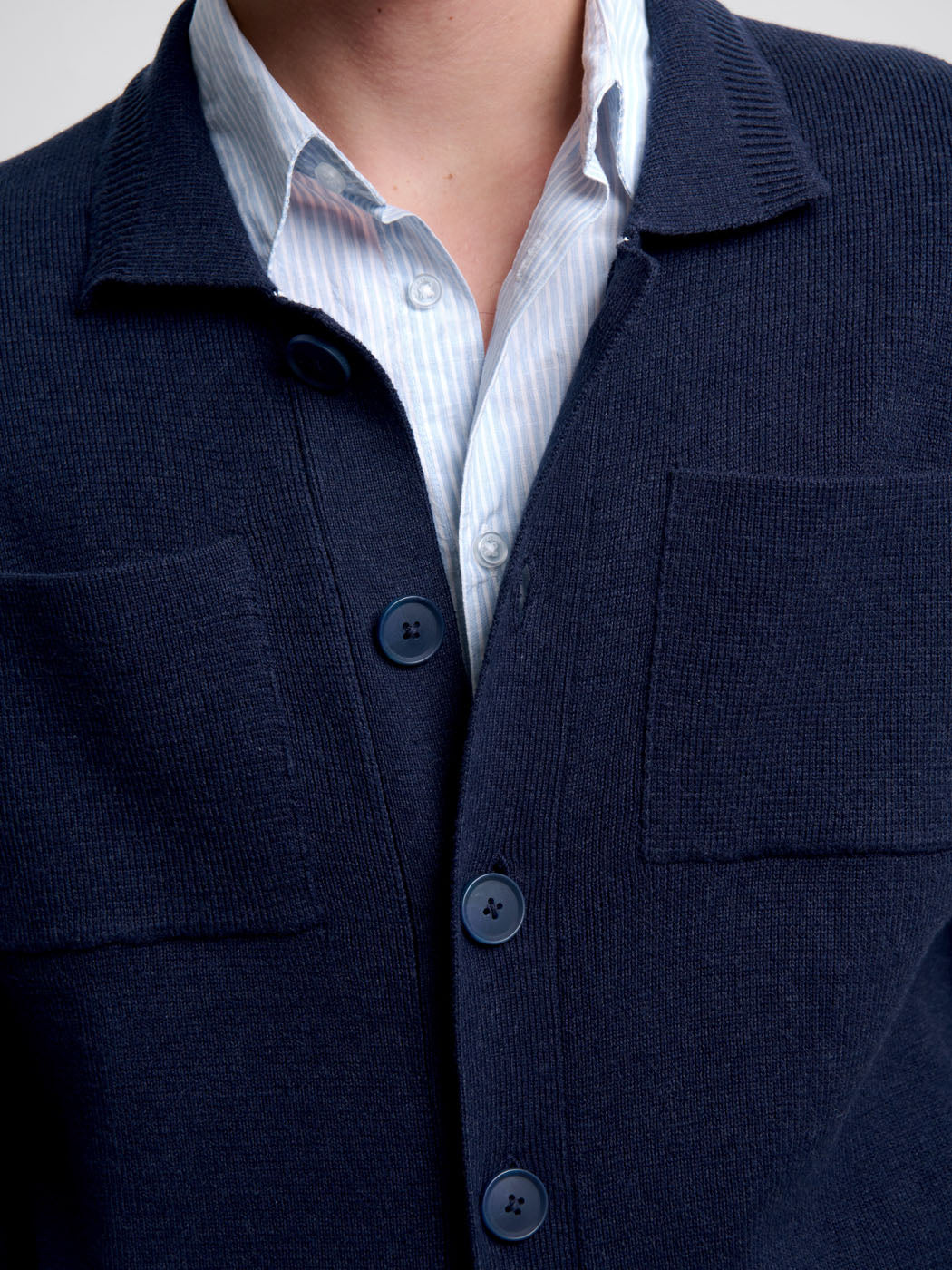 Cardigan col chemise en coton bio - DEVRED 1902