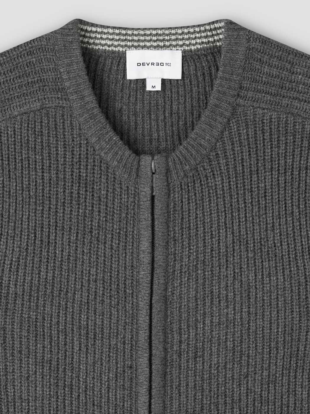 Cardigan col rond zippé en maille perlée - DEVRED 1902