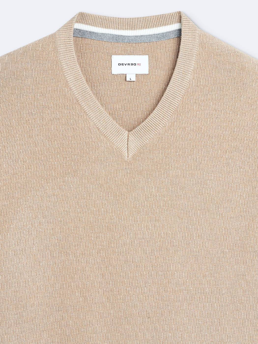 Pull col V en viscose certifiée - DEVRED 1902