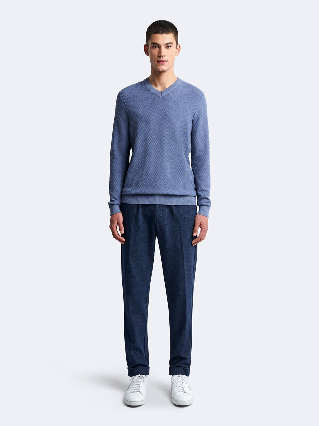 Pull col V en viscose certifiée - DEVRED 1902