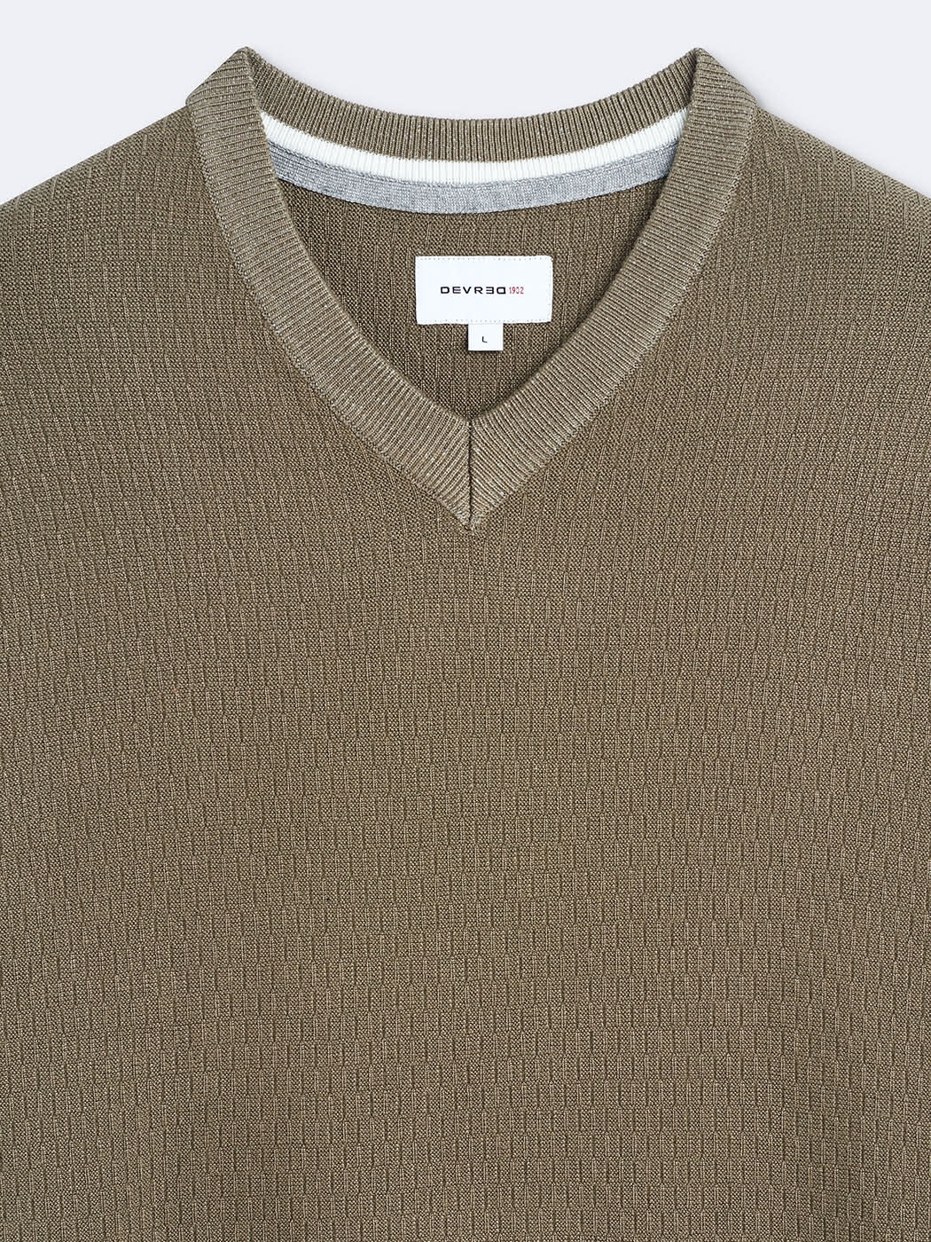 Pull col V en viscose certifiée - DEVRED 1902