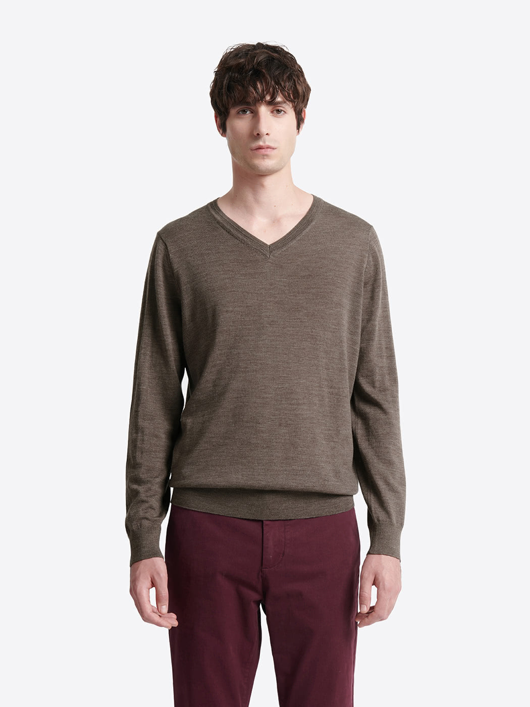 Pull col v 100% laine mérinos - DEVRED 1902