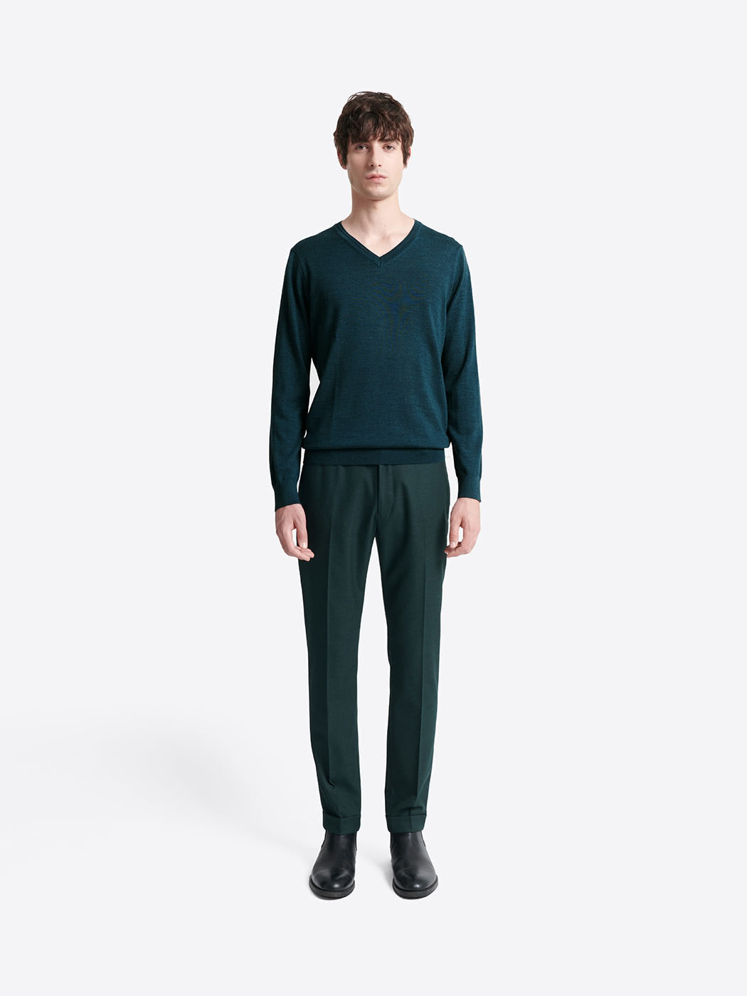 Pull col v 100% laine mérinos - DEVRED 1902