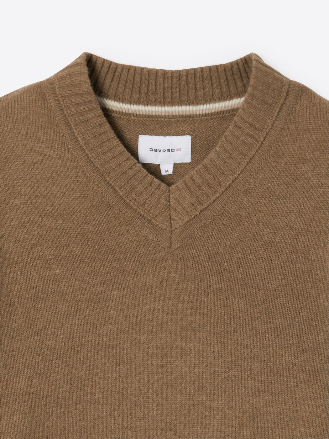 Pull col v en laine mélangée - DEVRED 1902