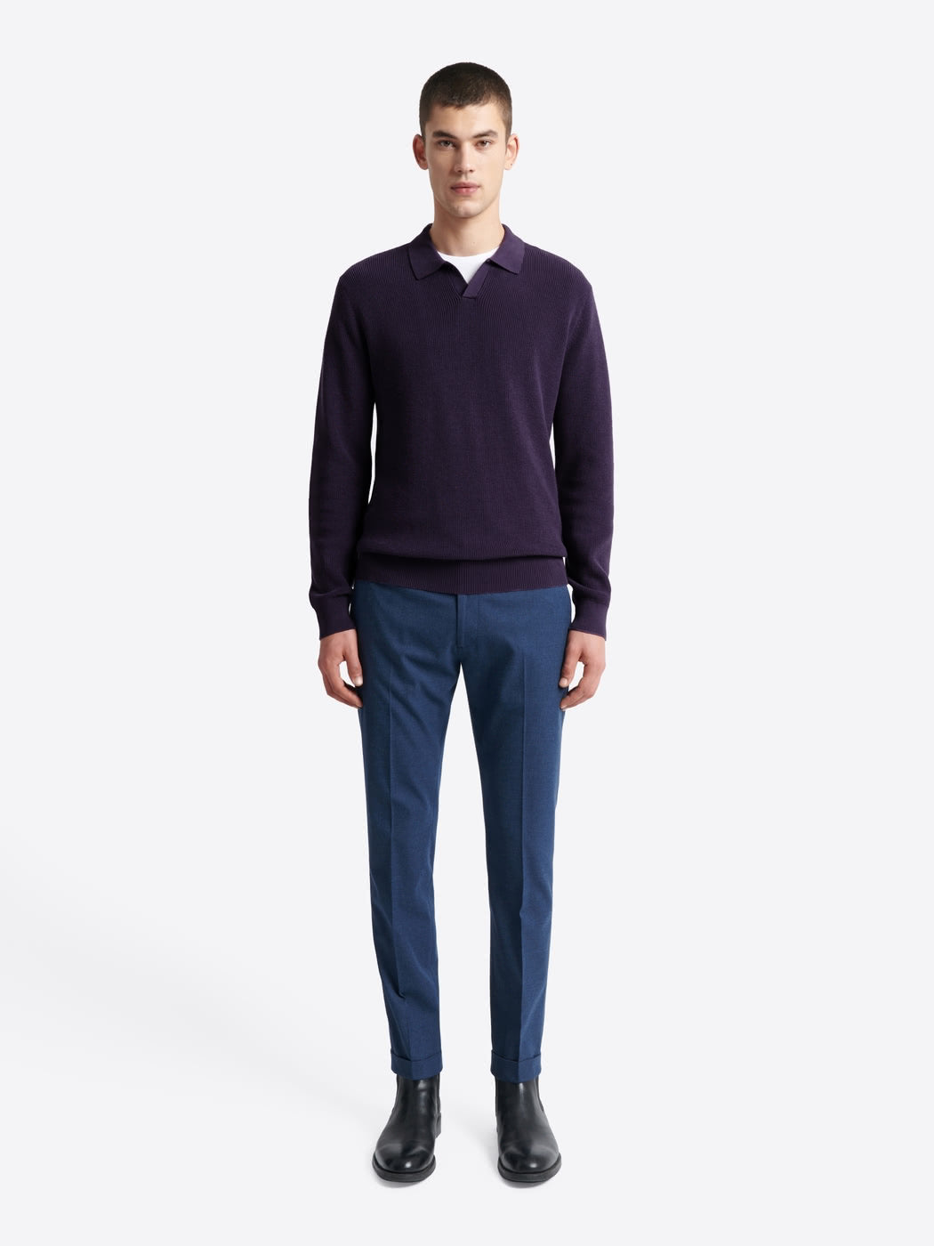 Pull col derby en coton - DEVRED 1902