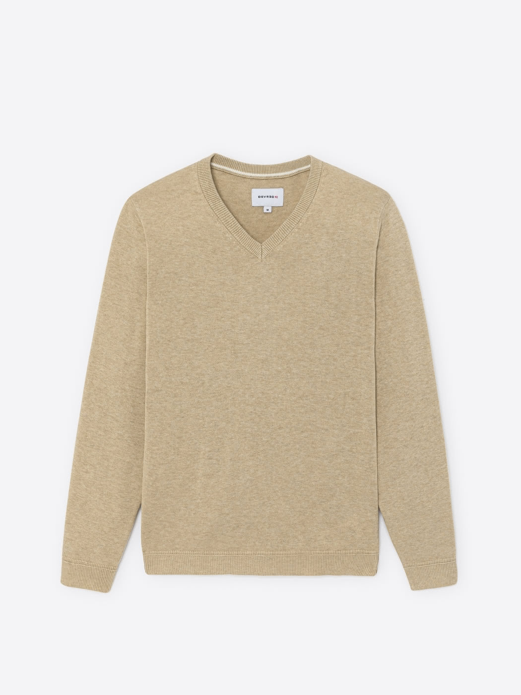 Pull col V en coton bio - DEVRED 1902