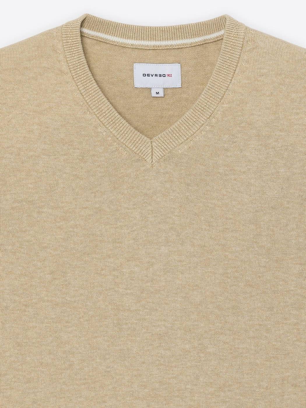 Pull col V en coton bio - DEVRED 1902