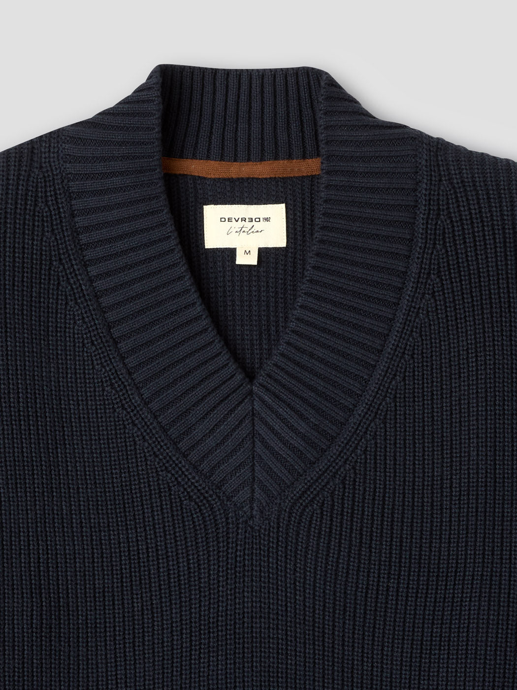 Pull col V en maille perlée - L'atelier - DEVRED 1902