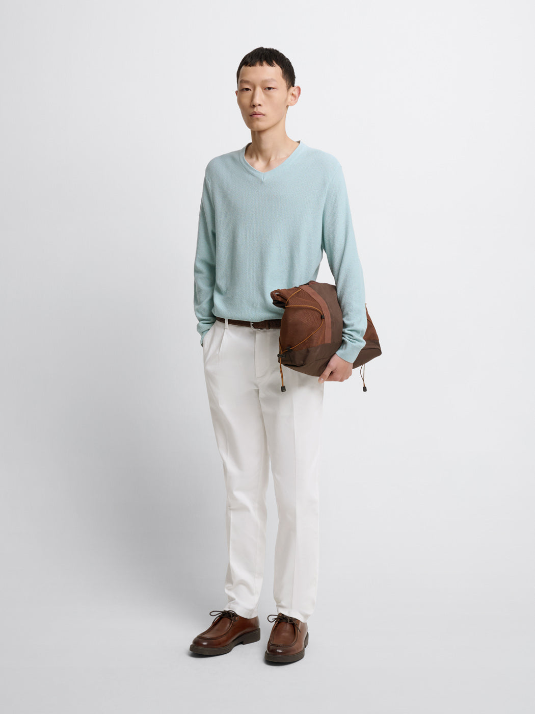 Pull col V en coton bio - DEVRED 1902