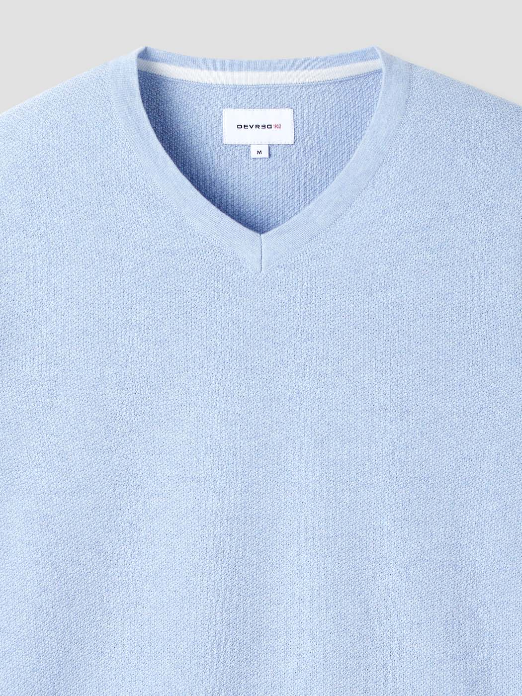 Pull col V en coton bio - DEVRED 1902