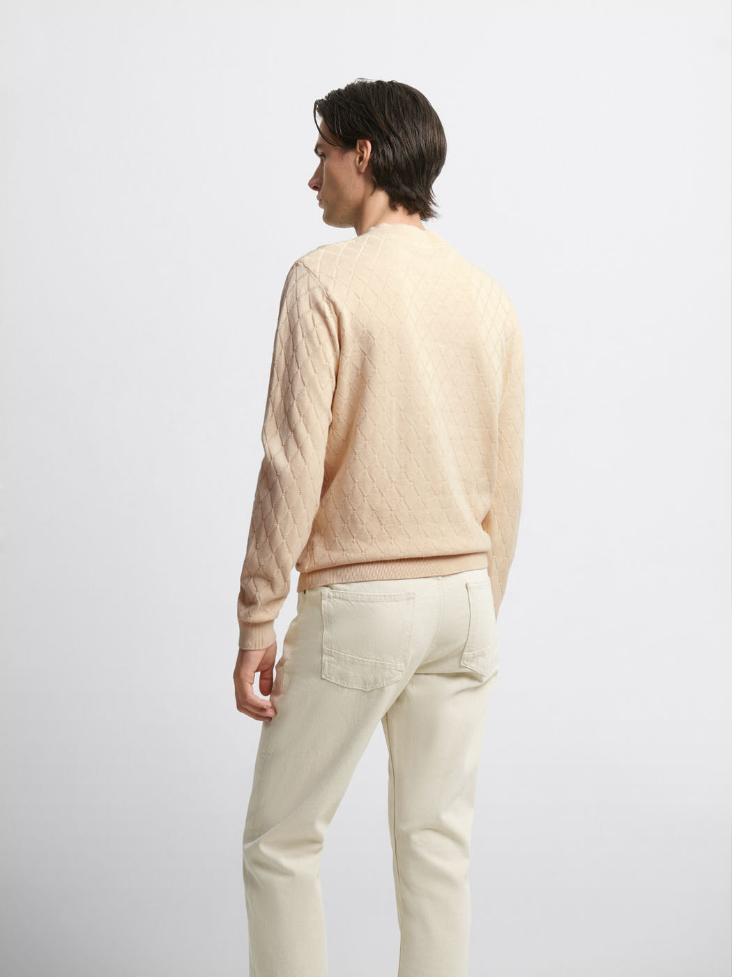 Pull col V tricotage fantaisie - DEVRED 1902