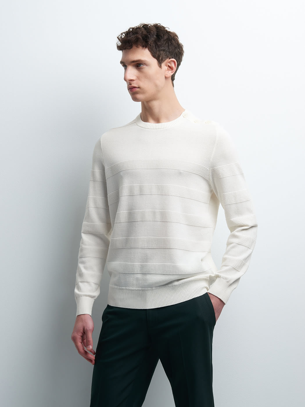 Pull col rond en coton - DEVRED 1902