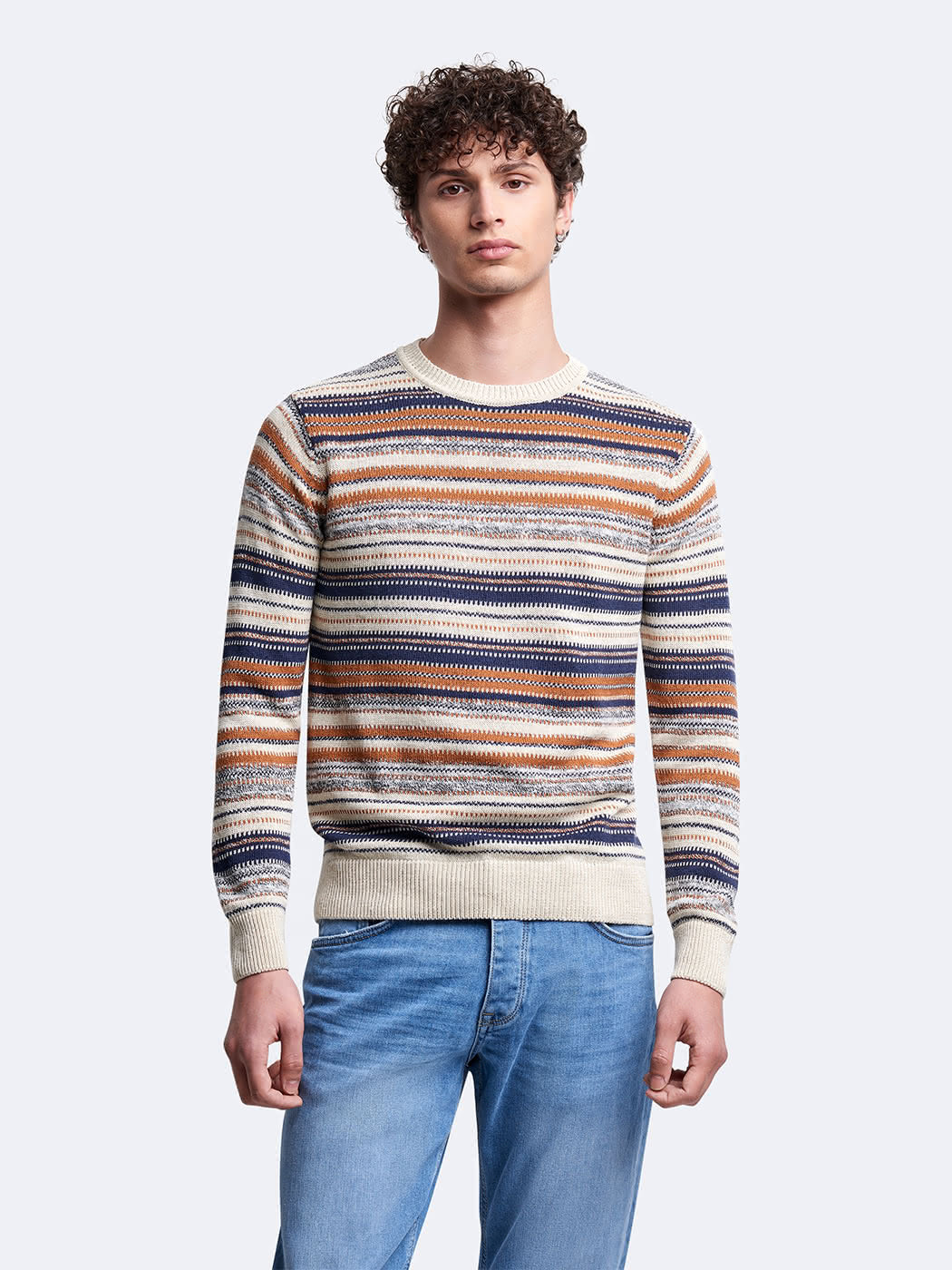 Pull col rond en coton mélangé - DEVRED 1902