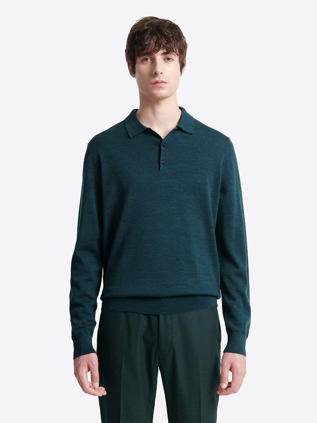 Pull col boutonné en laine mérinos - DEVRED 1902