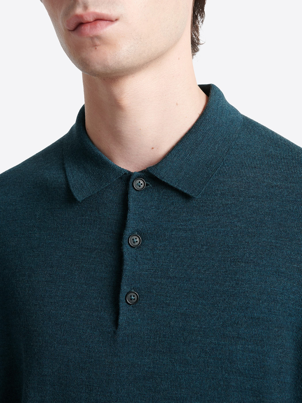 Pull col boutonné en laine mérinos - DEVRED 1902