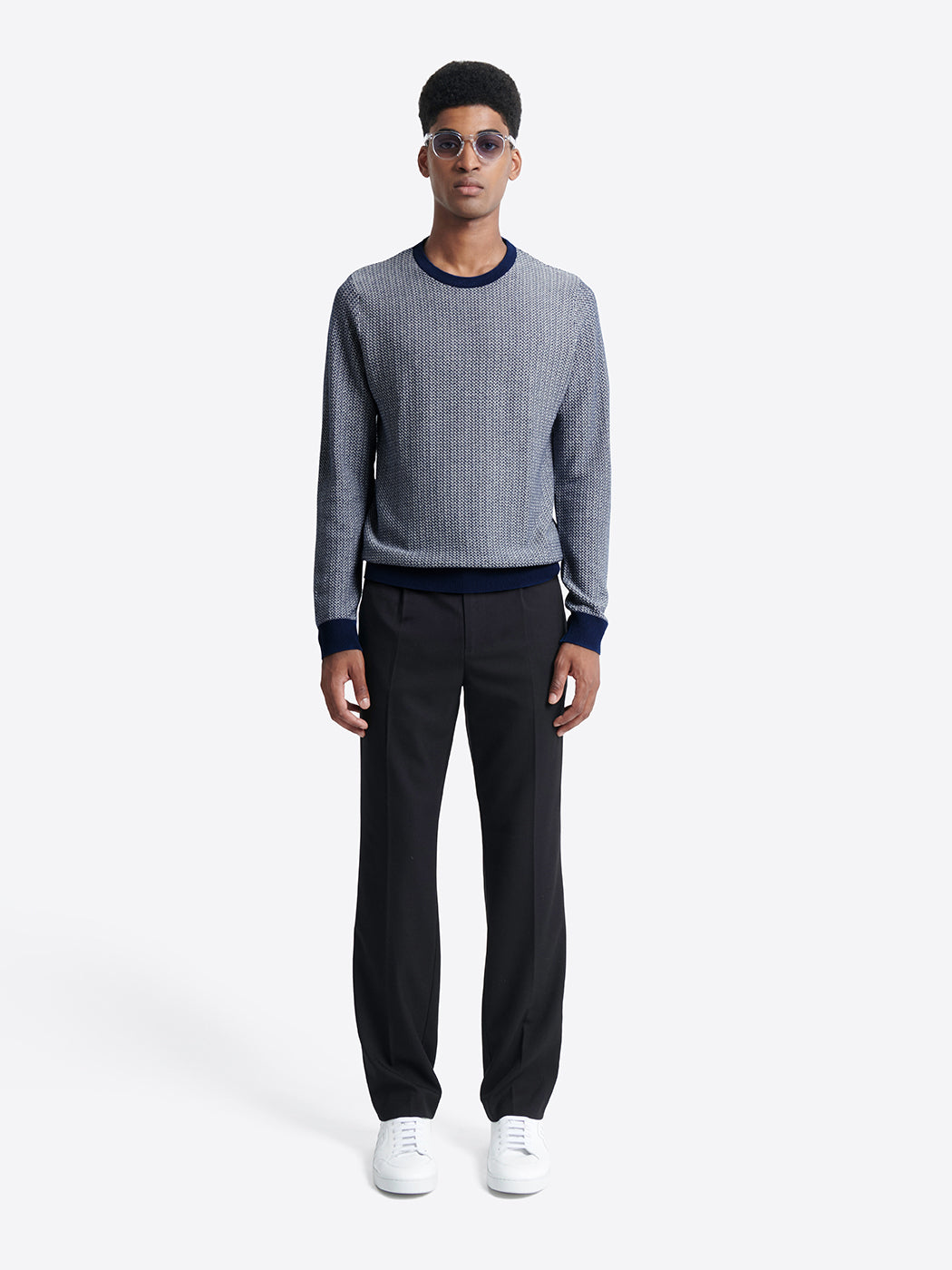 Pull col rond en coton viscose - DEVRED 1902